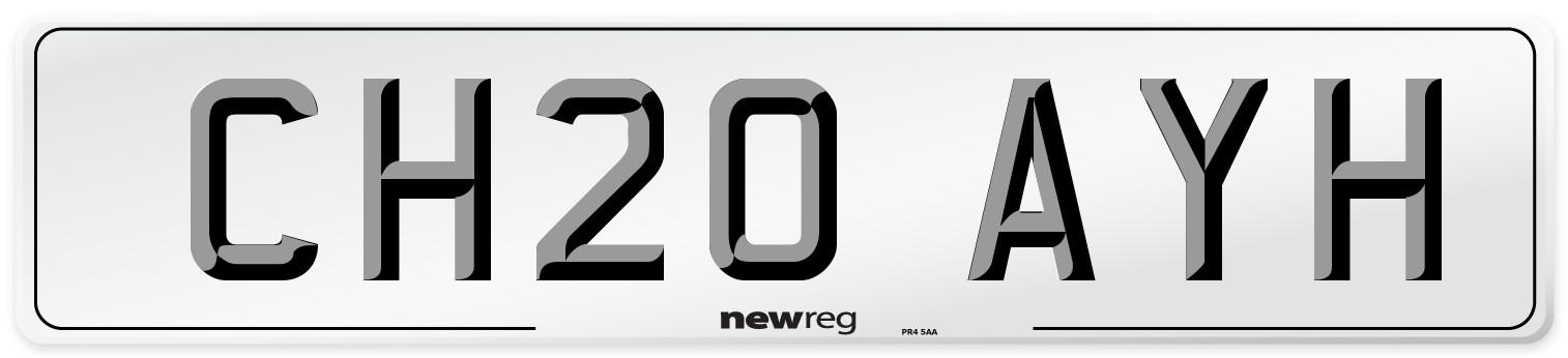 CH20 AYH Number Plate from New Reg